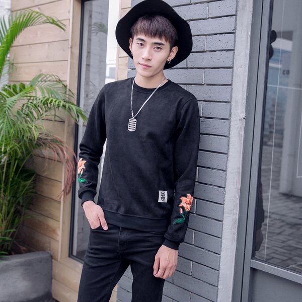 Οι άνδρες πλούσσα μπλούζες με κέντημα στο χέρι.