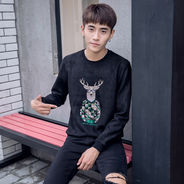 Οι άνδρες πλούσσα μπλούζες με κέντημα στο χέρι.