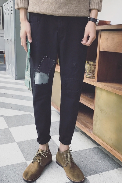 τζιν κομψή ανδρών πληκτρολογήστε Slim τράβηξε σε ένα σκοτεινό χρώμα