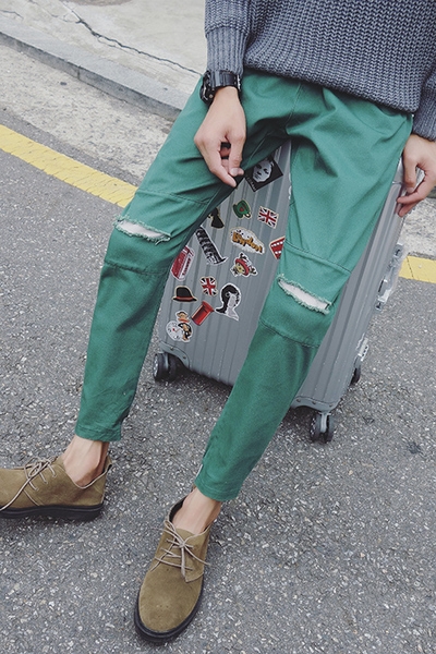 Οι άνδρες κομψό τζιν - ψιλοκομμένο, μαύρο, γκρι και πράσινο