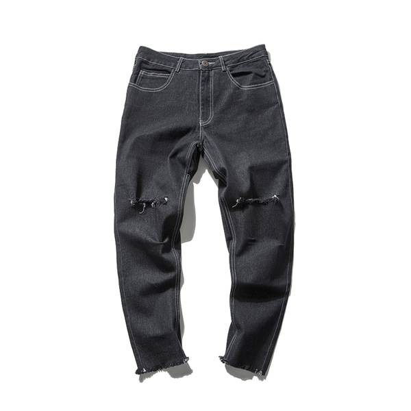 Κομψή τζιν για τους άνδρες με σκούρο χρώμα - ψιλοκομμένο, τύπου Slim