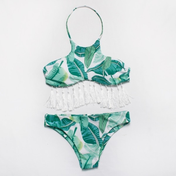 Οι γυναίκες Μαγιό ολόσωμο με φούντες από δύο μέρη σε τρία μοντέλα χρώματος