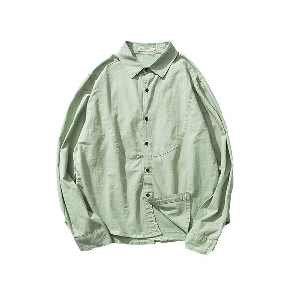 Αθλητικό-κομψό ανδρικό πουκάμισο  σε φρέσκα χρώματα - πράσινο, μπλε και άσπρο