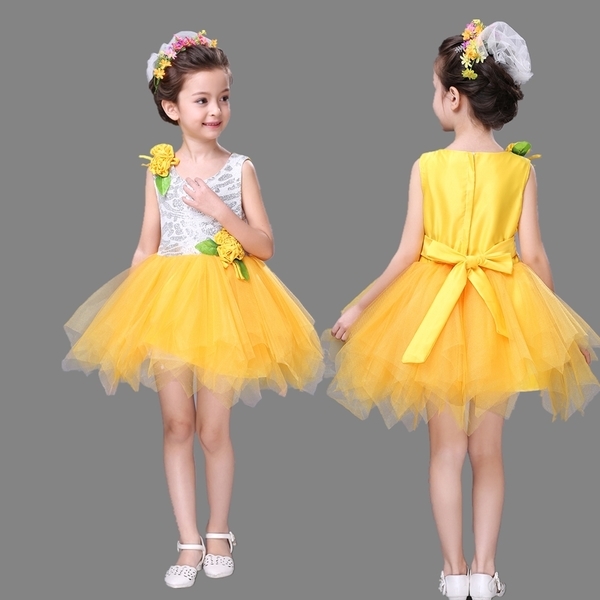 Παιδική καλοκαιρινό εντυπωσιακό μπλε μοβ ροζ κίτρινο φούξια φόρεμα για την παραλία και την καθημερινή ζωή