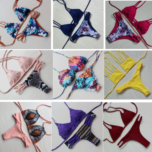 Οι γυναίκες κολύμβησης διαφορετικά μοντέλα και χρώματα παντελόνι Μπραζίλια