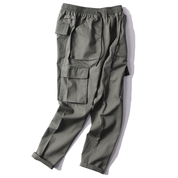 Παντελόνια Αθλητικά ανδρικά με τσέπες σε γκρι και μαύρο.