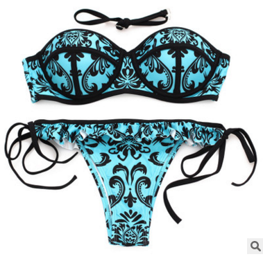 Μαγιό με ethnic μοτίβα με ένα άκαμπτο κύπελλο: 6 χρώματα