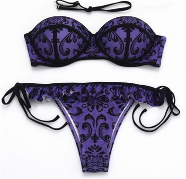 Μαγιό με ethnic μοτίβα με ένα άκαμπτο κύπελλο: 6 χρώματα