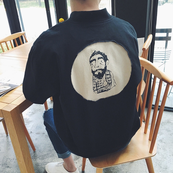 Αθλητικό μπουφάν μπέιζμπολ για άνδρες  σε μπεζ και μαύρο χρώμα