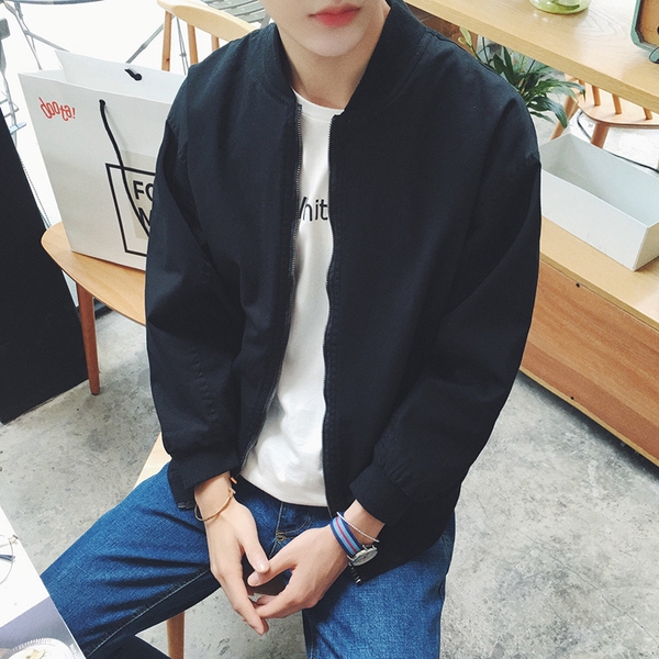 Αθλητικό μπουφάν μπέιζμπολ για άνδρες  σε μπεζ και μαύρο χρώμα