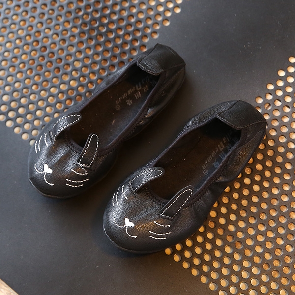 Παιδικά αδιάβροχα και άνετα παπούτσια για κορίτσια κόκκινα και μαύρα με αυτιά