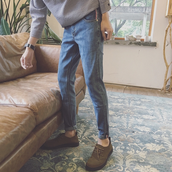 τζιν κομψή ανδρών σε φωτεινά χρώματα, πιέτα