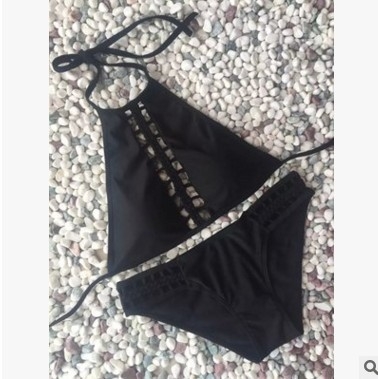 НОВ бански костюм черен и тъмносин