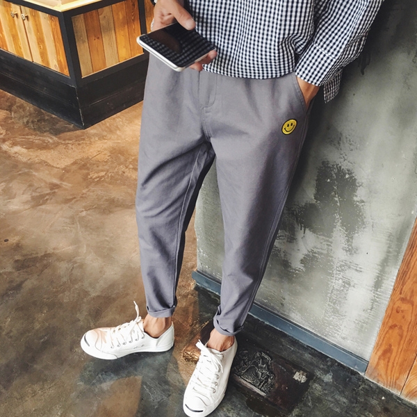 Ανδρικά περιστασιακή φαρδύ παντελόνι σε μπεζ, γκρι, μαύρο, μπλε, πράσινο και γκρι