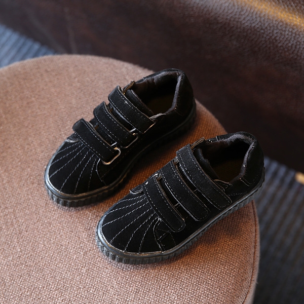 Детски маратонки с лепки за момичета и момчета черни, кафяви и сиви пролетни и есенни 