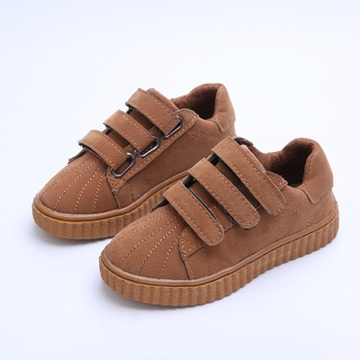 Детски маратонки с лепки за момичета и момчета черни, кафяви и сиви пролетни и есенни 