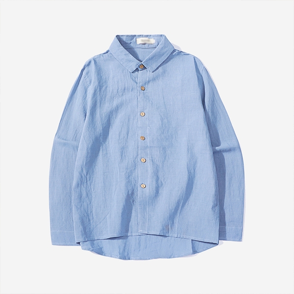 Спортно-елегантна мъжка риза в черен, бял, сив и син цвят