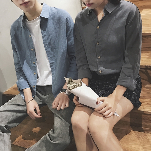 Спортно-елегантна мъжка риза в черен, бял, сив и син цвят