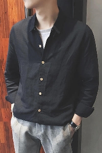 Σπορ-κομψό ανδρικό πουκάμισο σε μαύρο, λευκό, γκρι και μπλε χρώμα