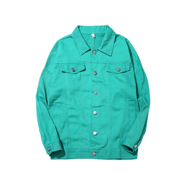 Αθλητικό ανδρικό μπουφάν  με κουμπιά σε κόκκινο, μαύρο, λευκό και πράσινο χρώμα