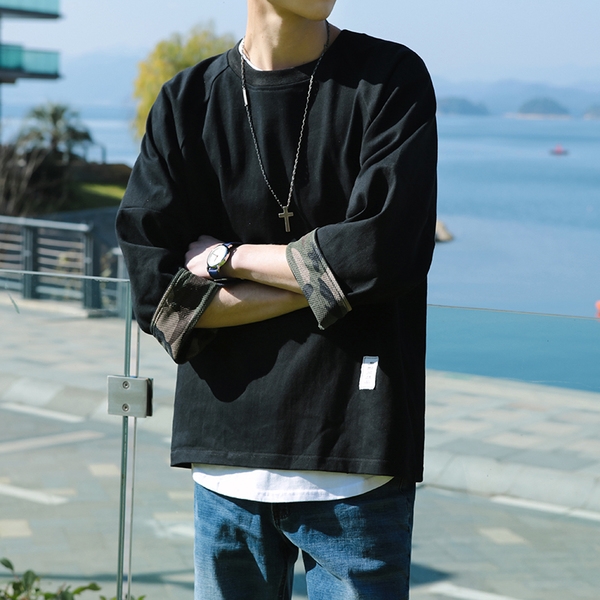 Άντρας μπλούζα φθινόπωρο σε μαύρο και άσπρο έκδοση