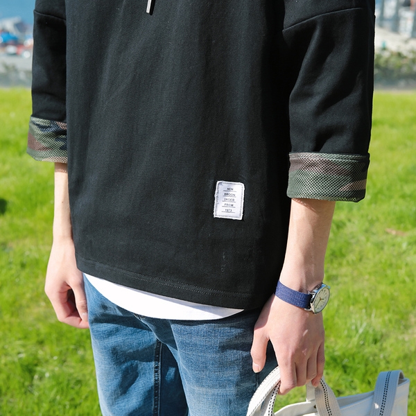 Άντρας μπλούζα φθινόπωρο σε μαύρο και άσπρο έκδοση