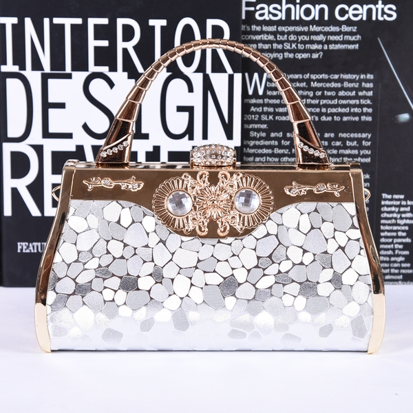 Γυναικείες ς σύγχρονη και επίσημη τσάντες σε διάφορα χρώματα - μπλε, χρυσό, ασημί, μαύρο