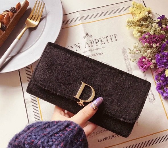 Οι γυναίκες χαρτοφυλάκιο με τεχνητά μαλλιά σε τρία χρώματα