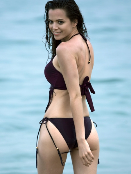 Maillot με κρόσσια μπορντό χρώμα