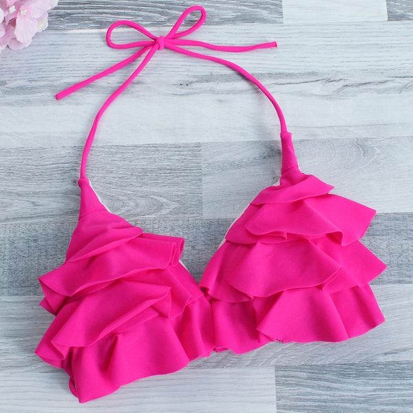 Γυναίκες κολύμβησης κίτρινο και ροζ με ρυθμιζόμενο πυθμένες