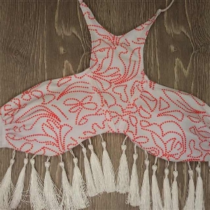 Дамски екзотичен бански костюм в розово и бяло