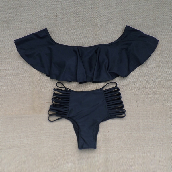 Γυναίκες απαλό ροζ, γαλάζιο, λευκό και μαύρο μαγιό