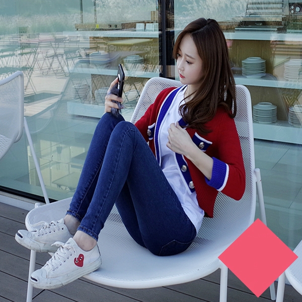 Γυναικεία κομψά τζιν  σε γκρι, μαύρο και μπλε χρώμα