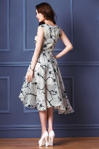 Дамска бохемска лятна шифонена рокля в свеж дизайн