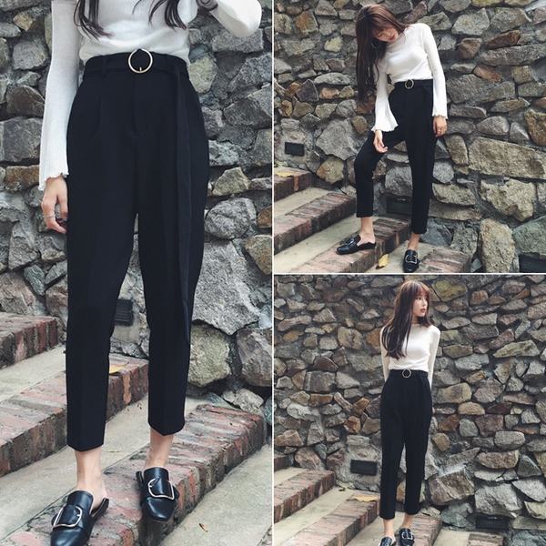 Κυρίες 7/8 παντελόνι με υψηλή μέση