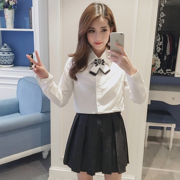 λευκό σιφόν πουκάμισο γυναικών