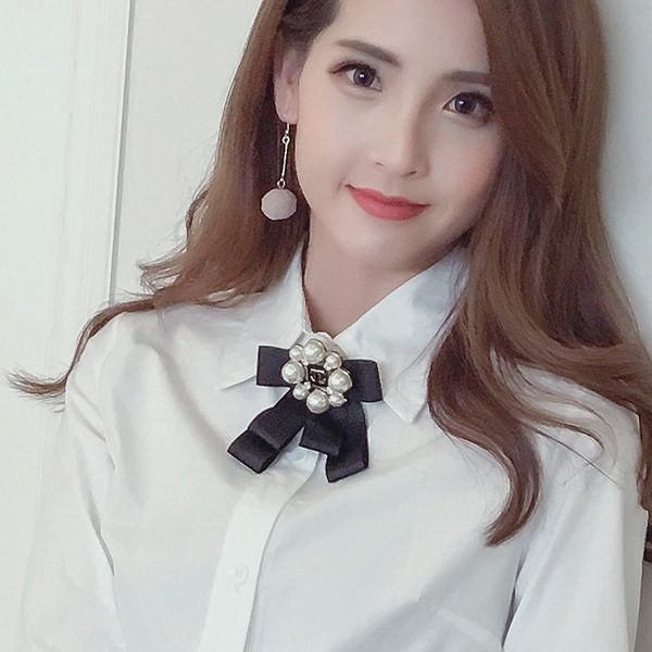 λευκό σιφόν πουκάμισο γυναικών