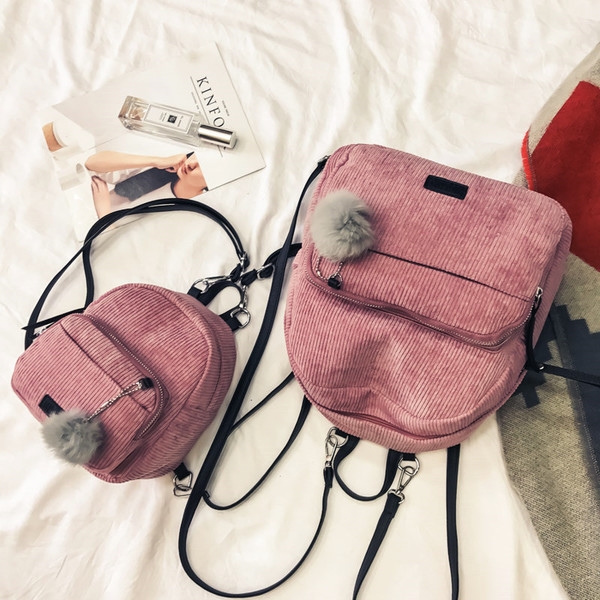 Κυρίες σακίδιο ύφασμα - μικρά και μεγάλα μεγέθη σε πέντε χρώματα.