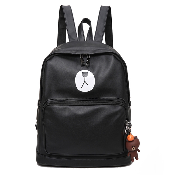 Κυρίες σακίδιο δερμάτινα σε μαύρο και καφέ.