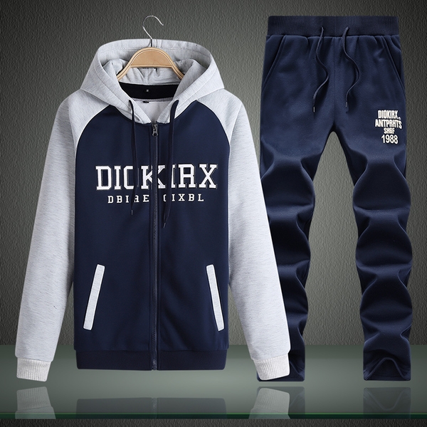 Ανδρικά και γυναικεία αθλήματα και casual σετ σε διάφορα σχέδια άνοιξη-φθινόπωρο δύο μέρη κόκκινο, μπλε, γκρι χρώμα