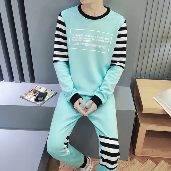 Мъжки анцуг за спорт и ежедневие с интересен дизайн и 3D модели пролетни и есенни