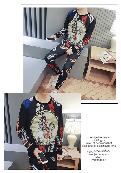 Мъжки анцуг за спорт и ежедневие с интересен дизайн и 3D модели пролетни и есенни