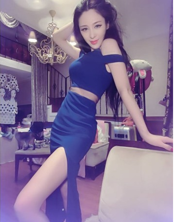 φόρεμα κυρία στο είδος μαύρο και μπλε αμάνικο Slim