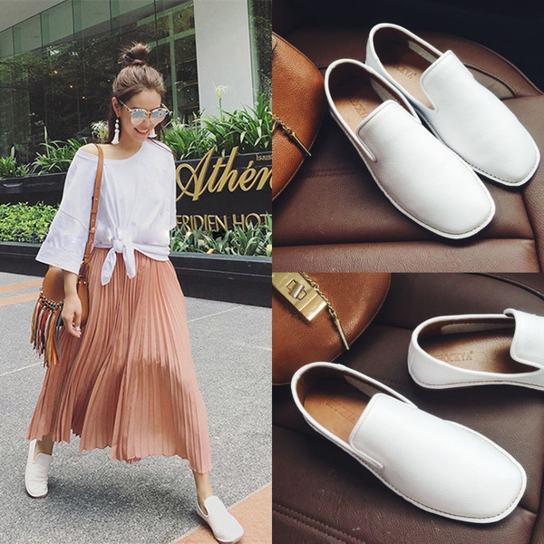 Γυναικείο για  την άνοιξη και το φθινόπωρο λευκά παπούτσια 