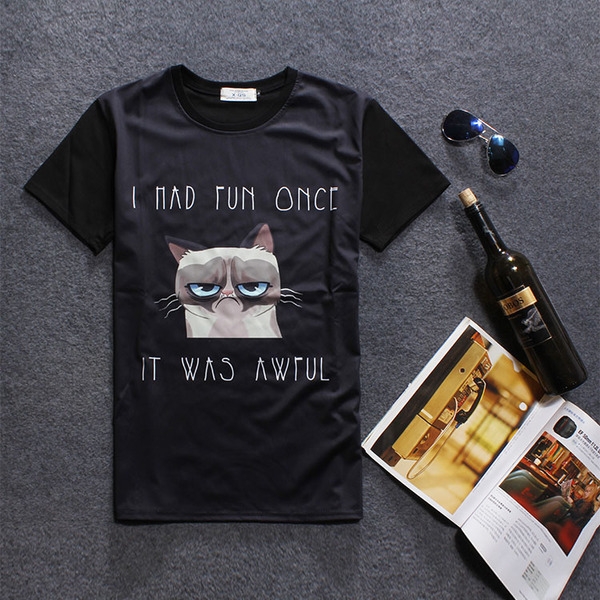 την άνοιξη και το καλοκαίρι Ανδρών 3D ενδιαφέρον T-shirts και κινούμενα μοντέλα μινιόν, σκύλος, κ.λπ.