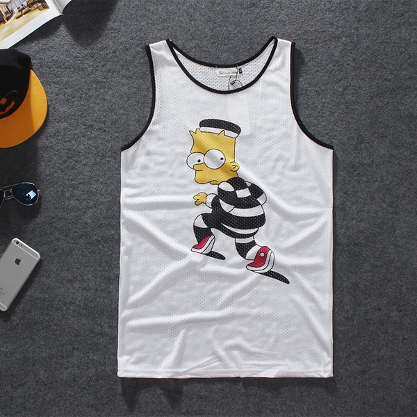 Мъжки дишащи удобни спортни 3D летни потници Чикаго Булс, Хип-Хоп, Миньоните анимирани