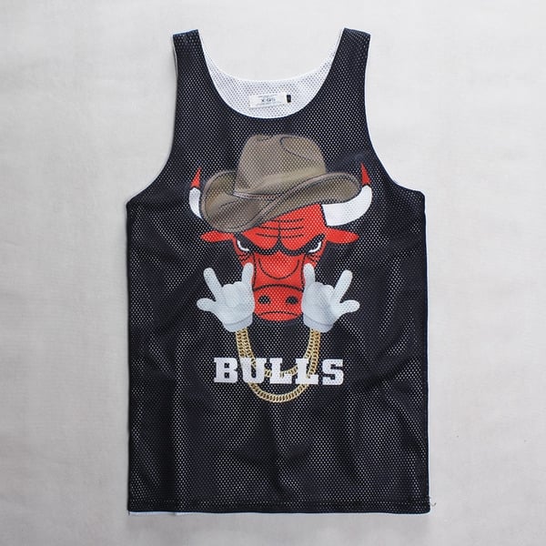 Мъжки дишащи удобни спортни 3D летни потници Чикаго Булс, Хип-Хоп, Миньоните анимирани