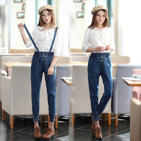 Οι γυναίκες jumpsuit σε γαλάζιο και σκούρο μπλε χρώμα τύπου Slim