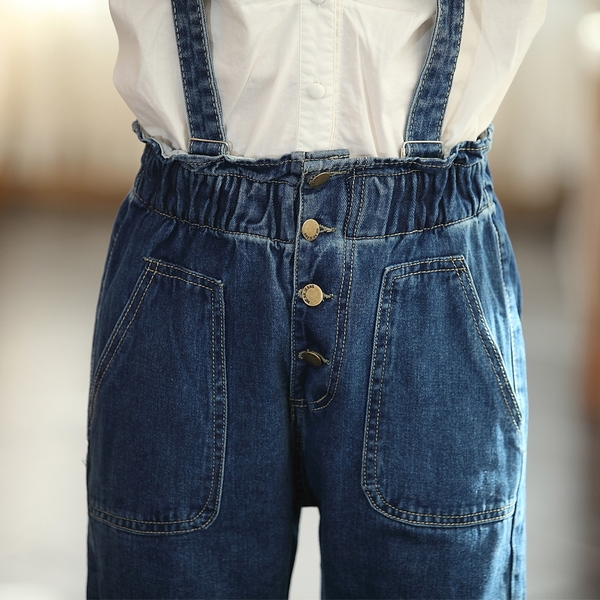 Οι γυναίκες jumpsuit σε γαλάζιο και σκούρο μπλε χρώμα τύπου Slim