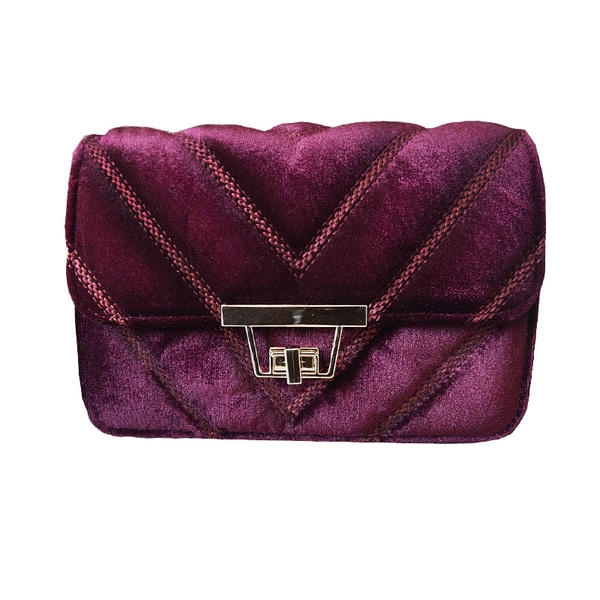 Γυναικείες τσάντες βελούδο σε τρία χρώματα χτύπημα της μόδας της εποχής